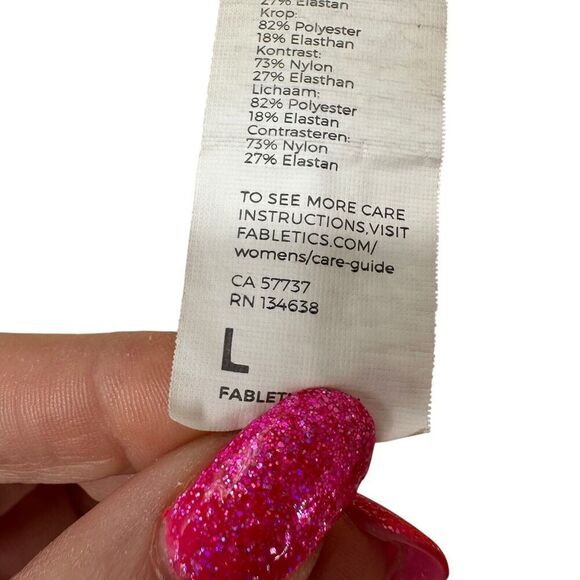 Fabletics Trinity Performance Jacket L Sand Dune Cream Full Zip Athletic Running - Picture 9 of 10